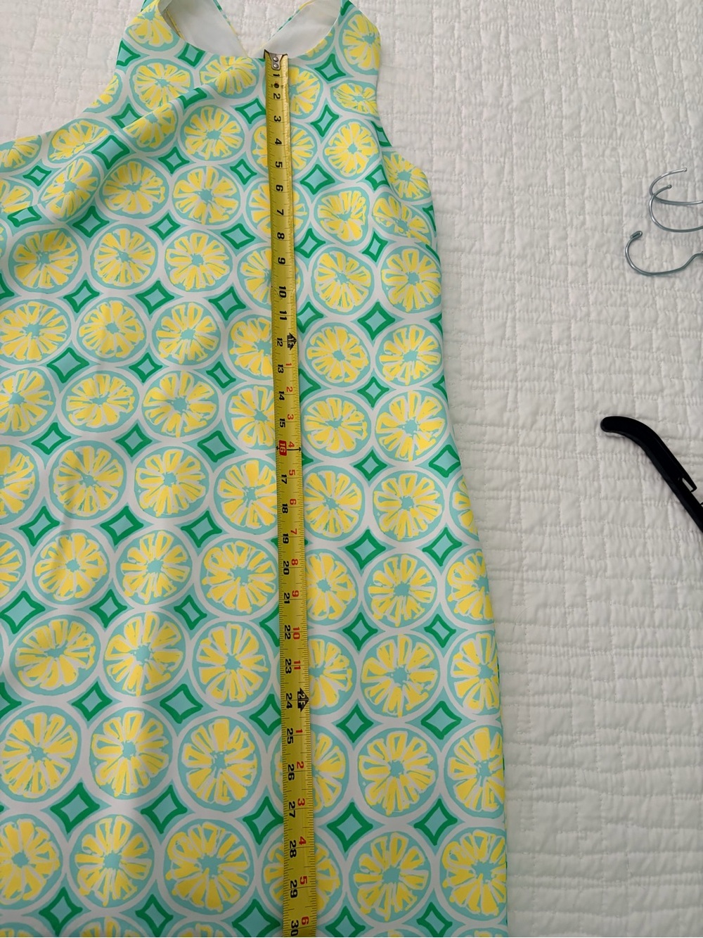 Sail to Sable Yellow and Aqua Geometric Midi Dress - Picture 4 of 5